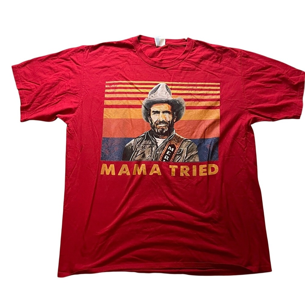 Merle Haggard Mama Tried Graphic T-Shirt Mens XL Country Western Outlaw Cowboy